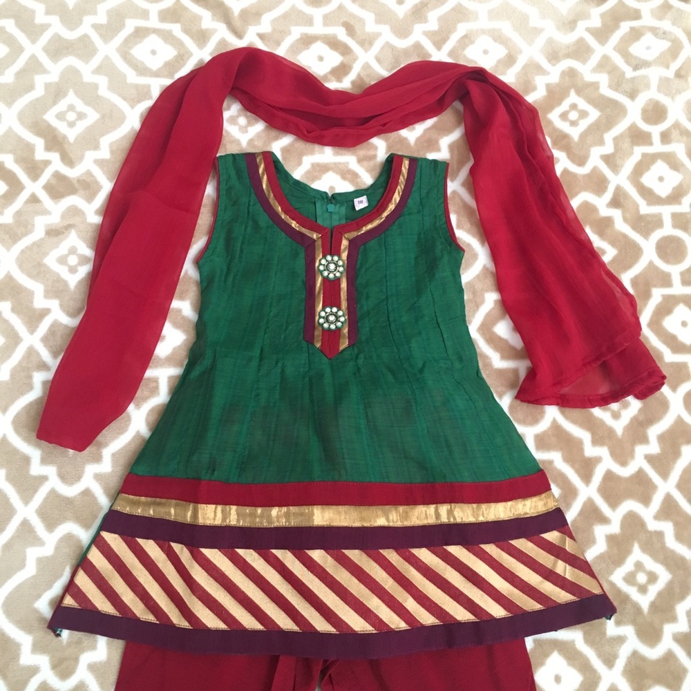 Indian Dress 3ps Set Girls Toddler 18m